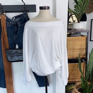 We the free • White Off-Shoulder Blouse size L oversized
